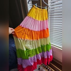 SUNDRESS MAXI color block dress XS/S